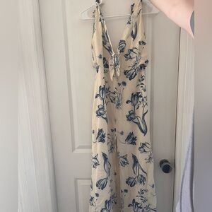 Floral Blue and white reformation dress